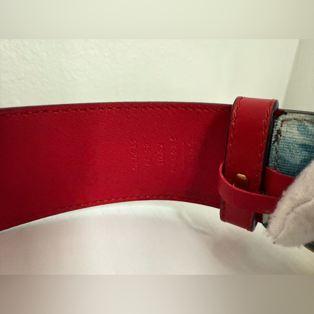 GUCCI GG Supreme Blooms Tiger Belt Size 34 - Picture 6 of 10
